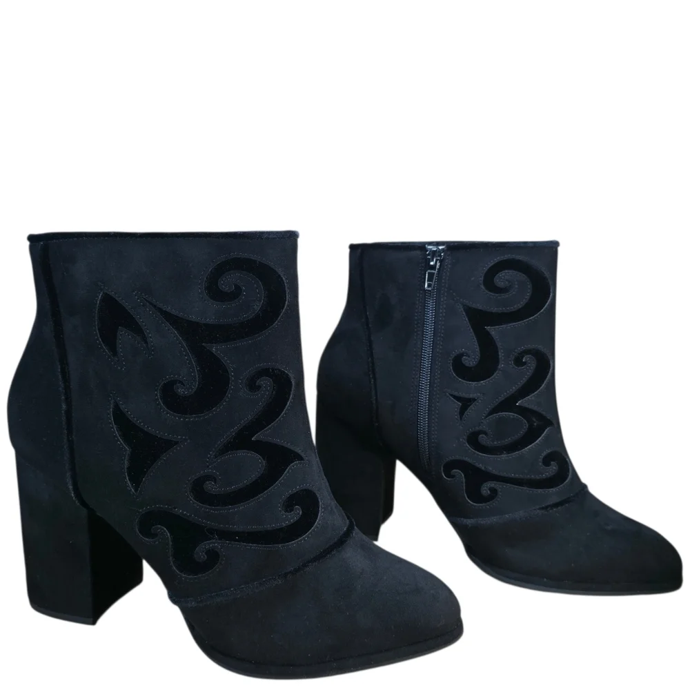 Cloudwalkers Black Faux Suede Ankle Boots Womens 10W - Picture 9 of 10